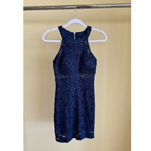 Navy glitter dress